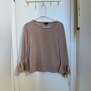 J . Crew Rose Gold Shimmery Blouse Size XS